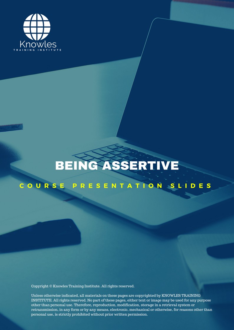 PPT Slides Used During Course For Being Assertive Course in Poland