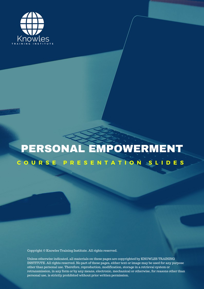PPT Slides Used During Course For Personal Empowerment Training Course in Poland