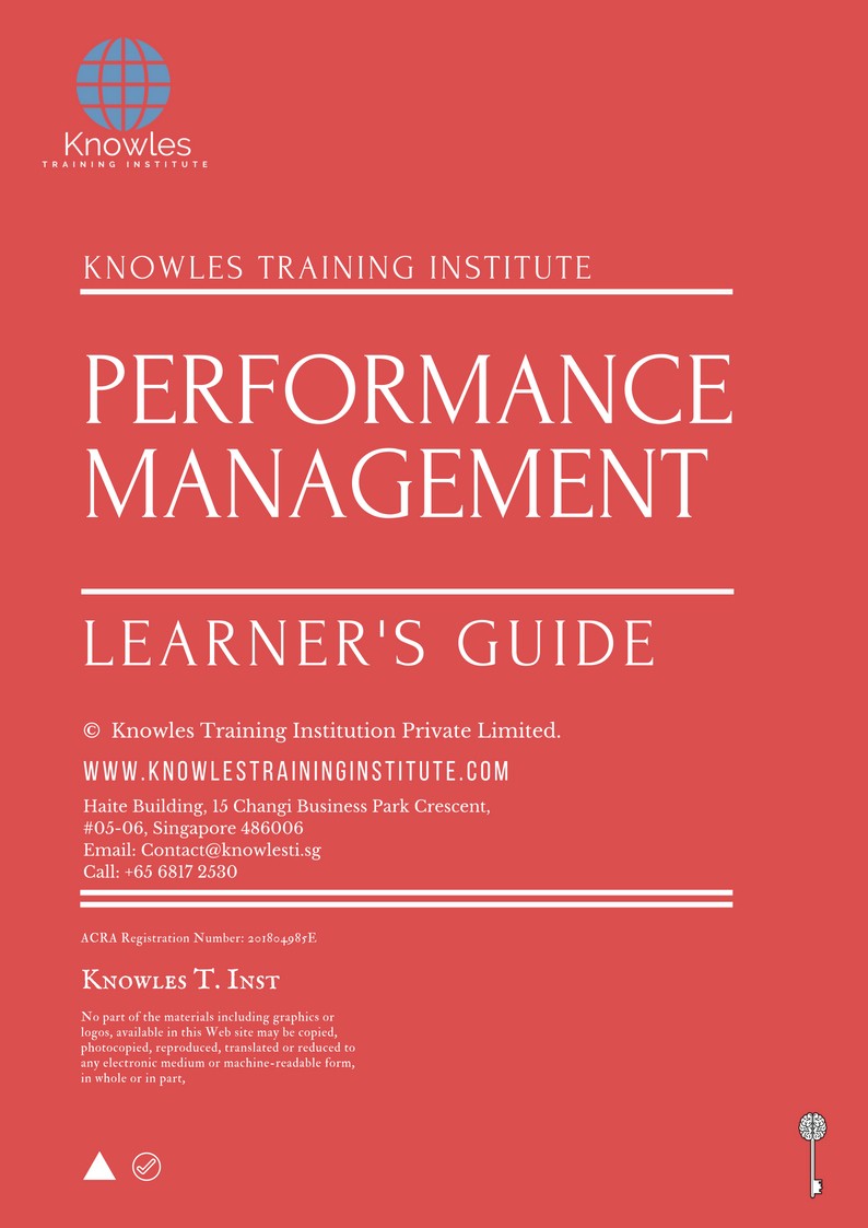 Performance Management Training Course in Poland Learner’s Guide