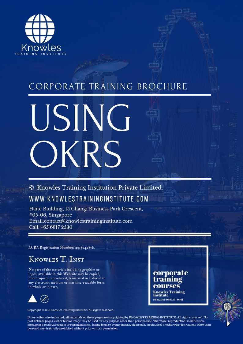 Using Okrs Training Course in Poland Brochure