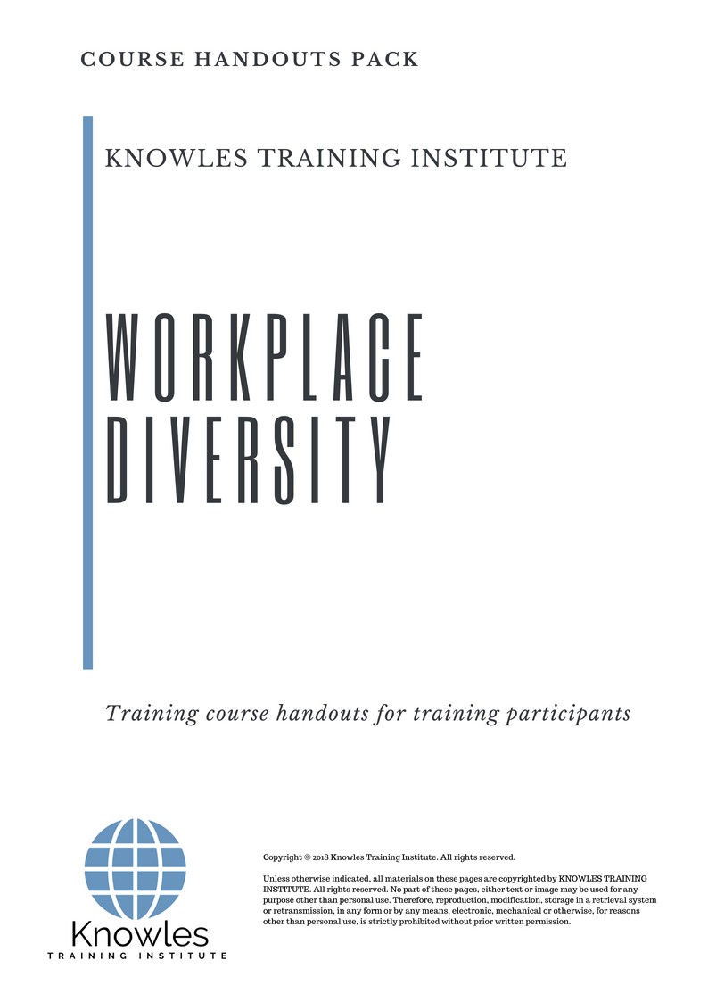 Workplace Diversity Training Course in Poland Handouts